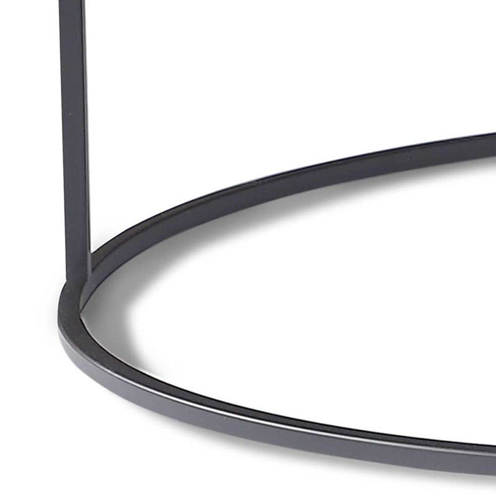 BRANDI Nest of 2 Tables 75/90cm - White Ceramic Marble gallery detail image