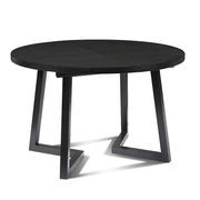 NOVAH Extendable Dining Table 120-200cm - Black gallery detail image