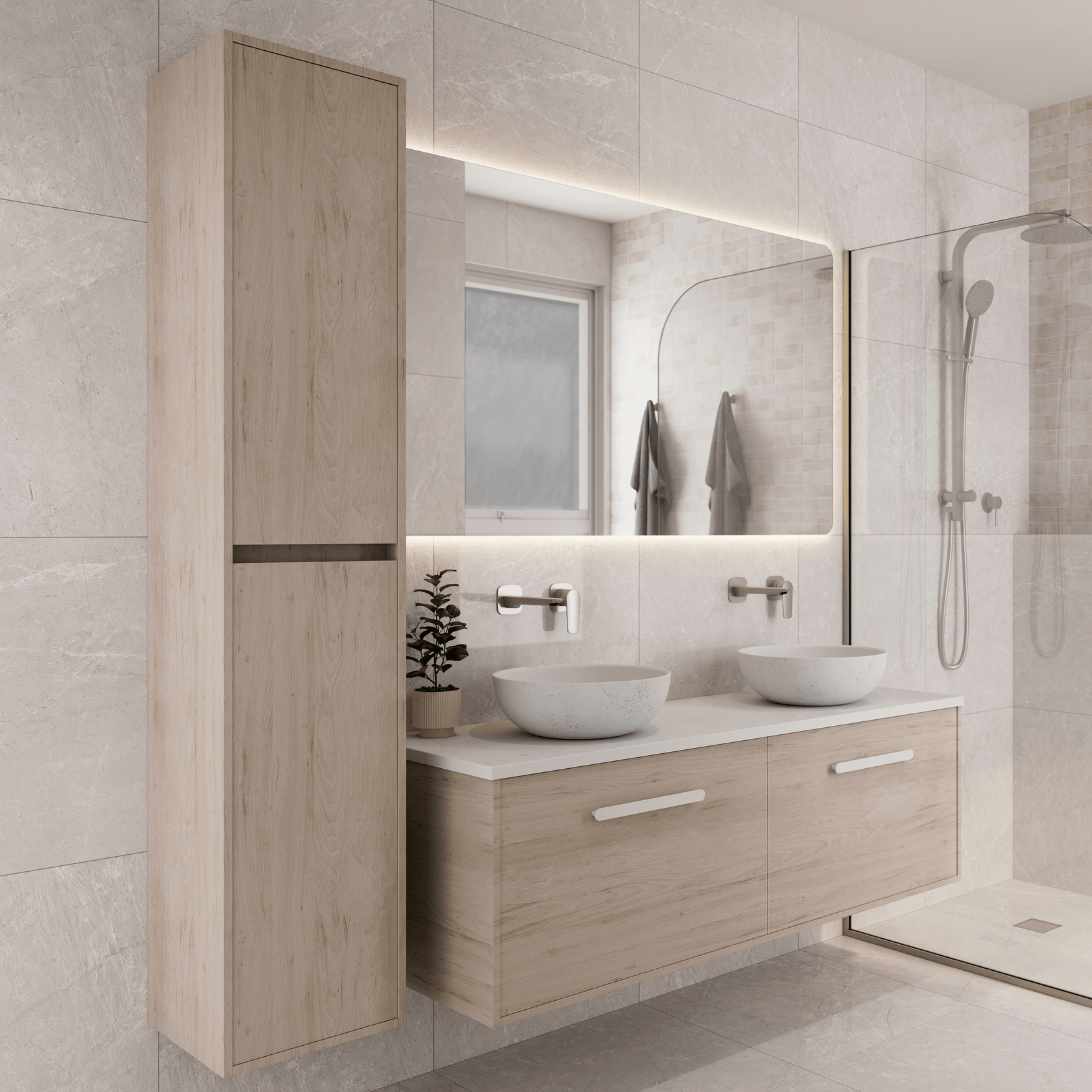 Hako Tall Bathroom Storage Cabinet gallery detail image