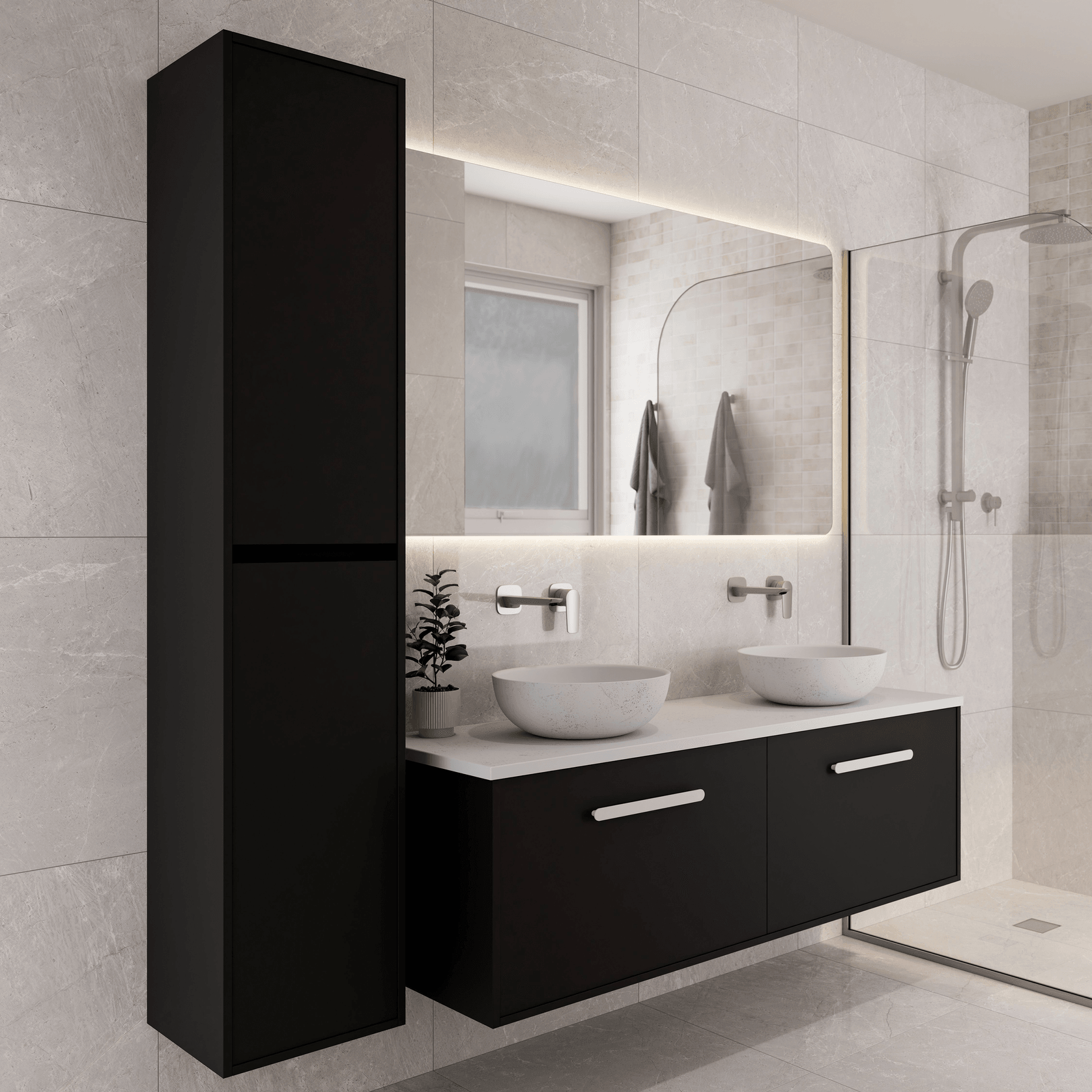 Hako Tall Bathroom Storage Cabinet gallery detail image