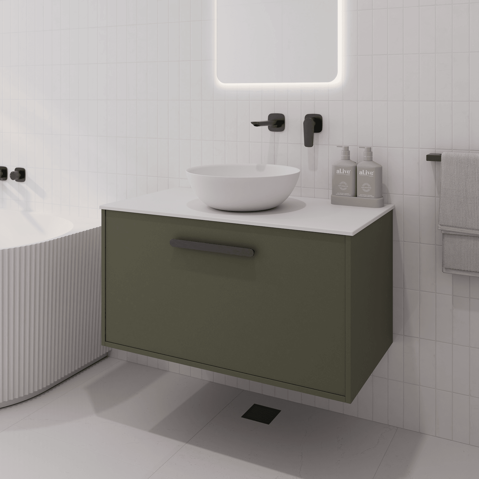 Hako 900 Vanity | Villastone Slab Top gallery detail image