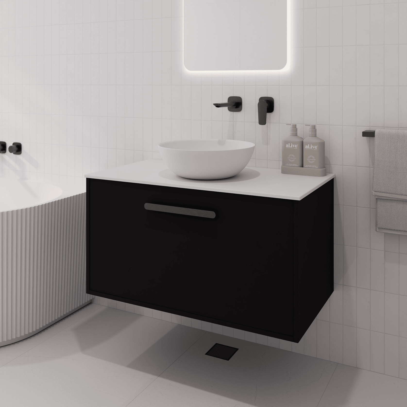 Hako 900 Vanity | Villastone Slab Top gallery detail image