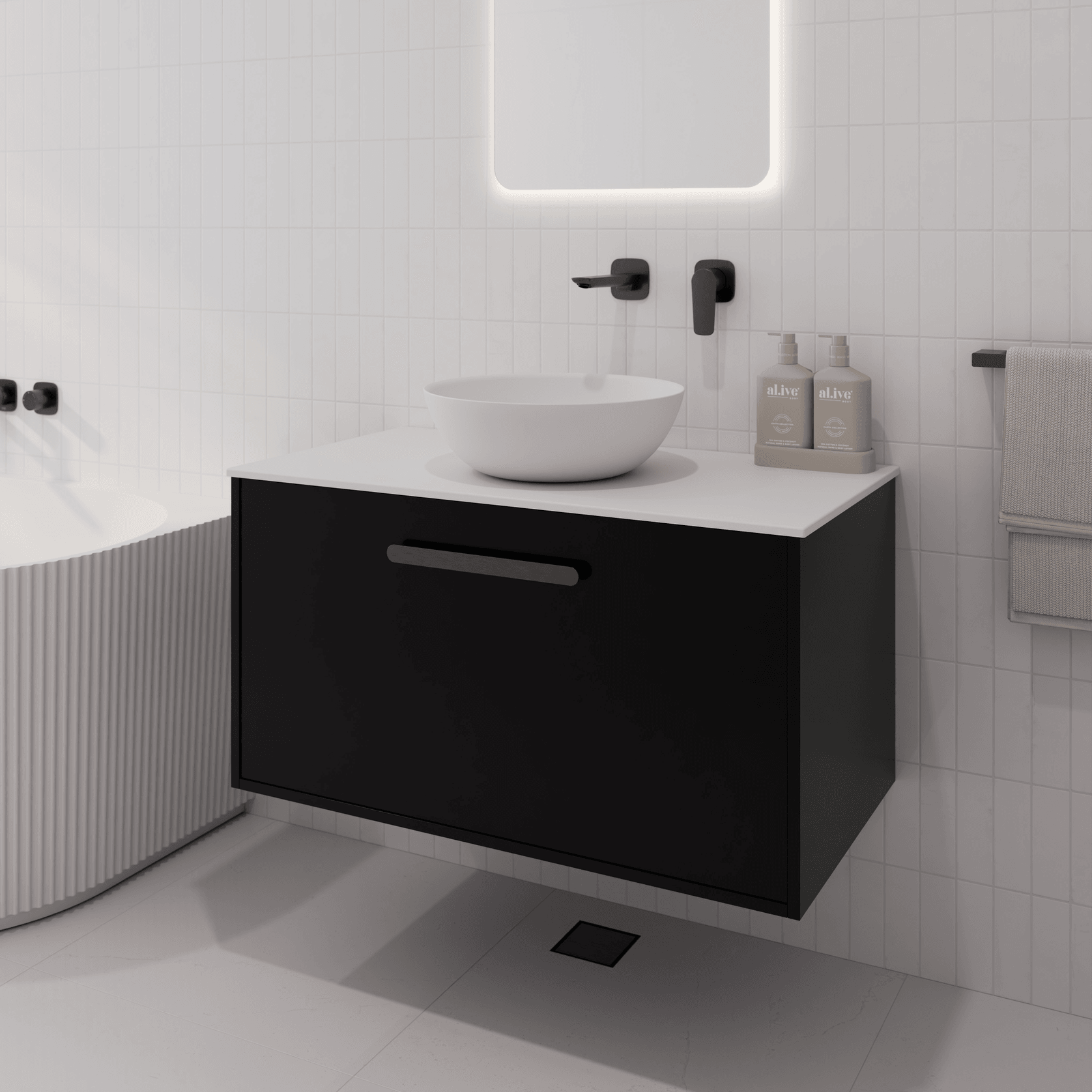 Hako 900 Vanity | Villastone Slab Top gallery detail image