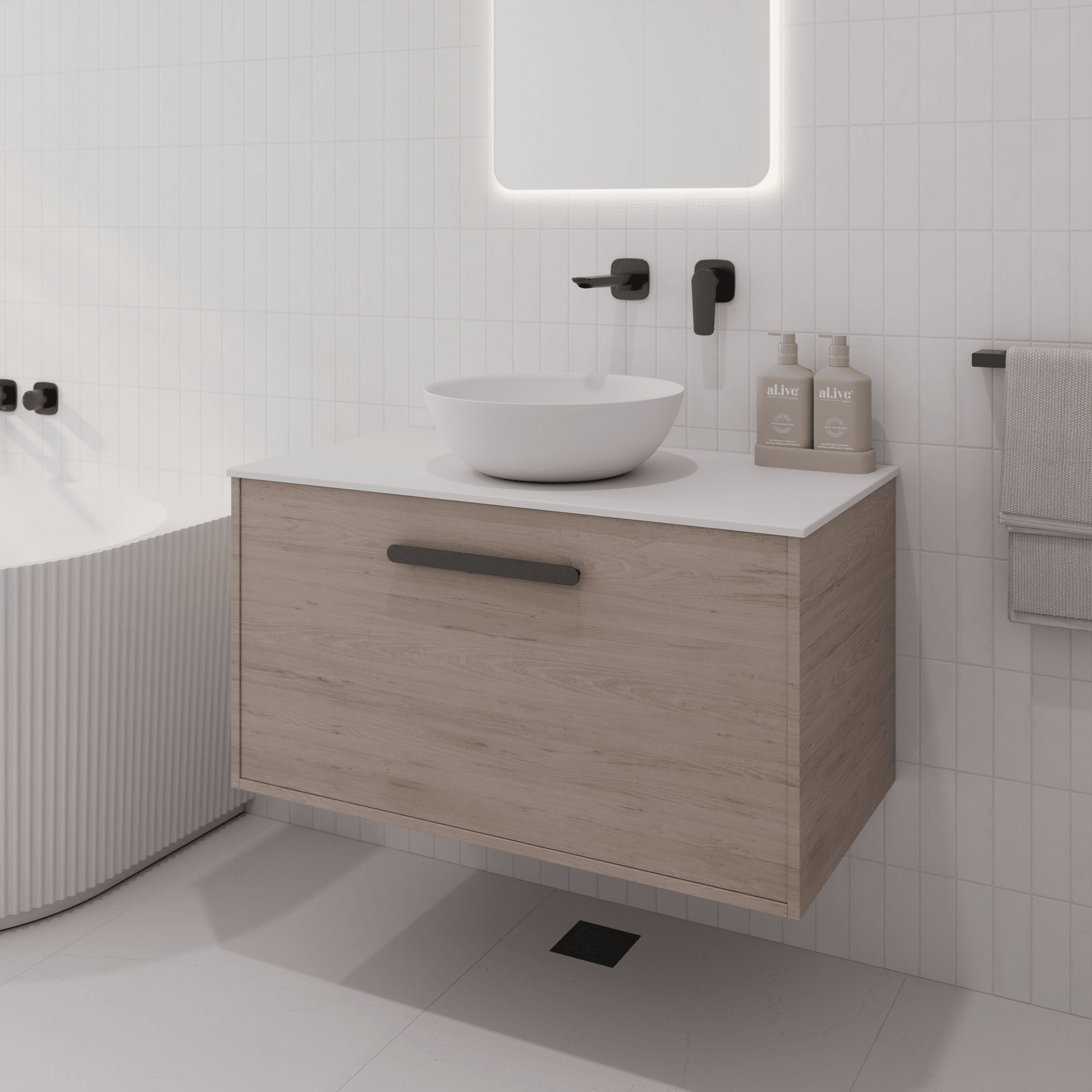 Hako 900 Vanity | Villastone Slab Top gallery detail image