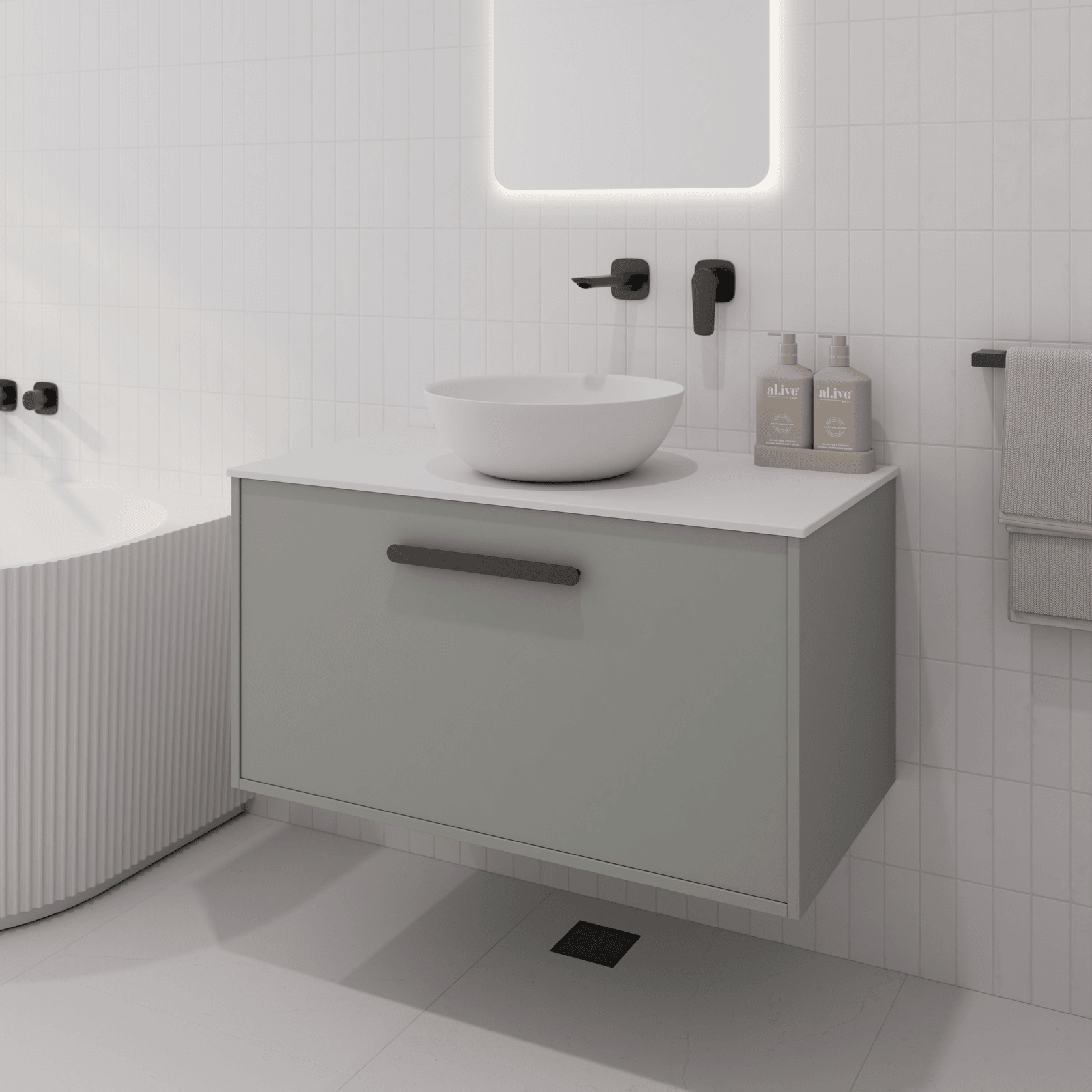 Hako 900 Vanity | Villastone Slab Top gallery detail image