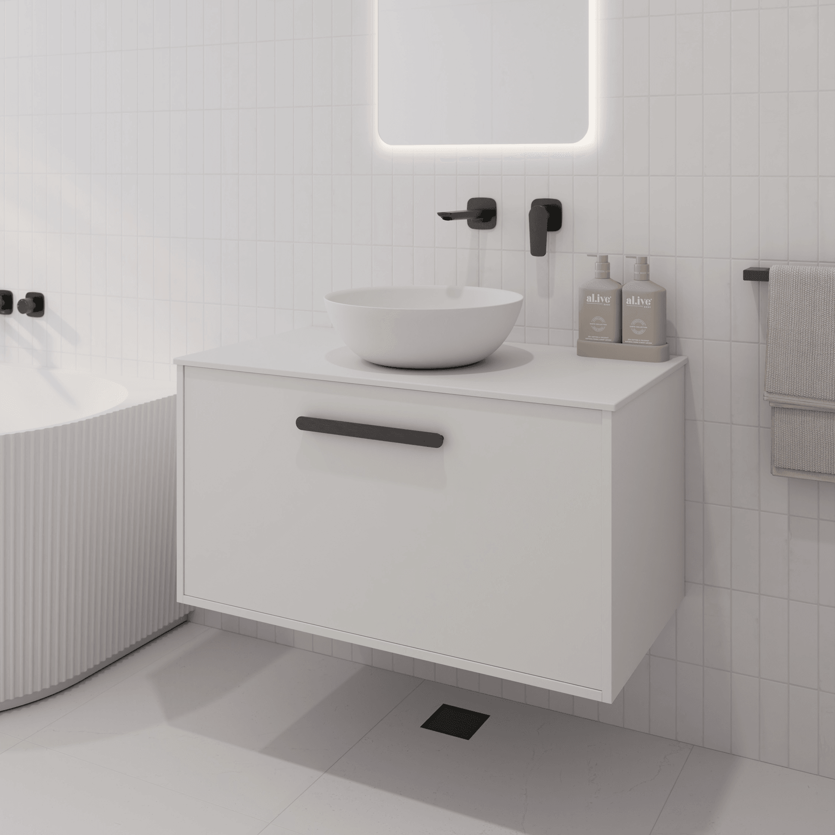 Hako 900 Vanity | Villastone Slab Top gallery detail image