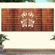 Laser Cut Fence Panel  - Half Leaf with Straight Lines gallery detail image