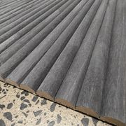 WOODFLEX Flexible Wooden Slat Wall Panel - Black - 2700mm x 600mm - Half Round 27mm gallery detail image