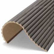 WOODFLEX Flexible Wooden Slat Wall Panel - Black - 2700mm x 600mm - Half Round 27mm gallery detail image