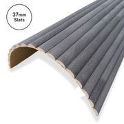WOODFLEX Flexible Wooden Slat Wall Panel - Black Oak - 2700mm x 600mm - Half Round 37mm gallery detail image