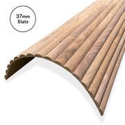 WOODFLEX Flexible Wooden Slat Wall Panel - Walnut Veneer - 2700mm x 600mm - Half Round 37mm gallery detail image
