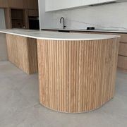 WOODFLEX Flexible Wooden Slat Wall Panel - Oak Veneer - 3000mm x 600mm - Half Round gallery detail image
