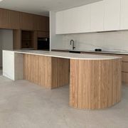 WOODFLEX Flexible Wooden Slat Wall Panel - Oak Veneer - 3000mm x 600mm - Half Round gallery detail image