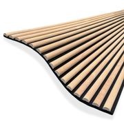 WOODFLEX Flexible Acoustic Slat Wall Panel - Half Round Oak Veneer - 2700mm x 600mm gallery detail image