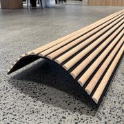 WOODFLEX Flexible Acoustic Slat Wall Panel - Half Round Oak Veneer - 2700mm x 600mm gallery detail image
