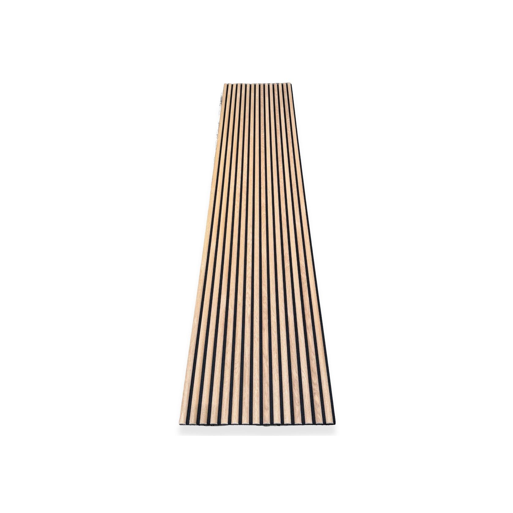 WOODFLEX Flexible Acoustic Slat Wall Panel - Half Round Oak Veneer - 2700mm x 600mm gallery detail image