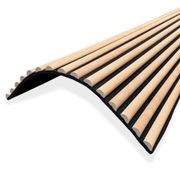 WOODFLEX Flexible Acoustic Slat Wall Panel - Half Round Oak Veneer - 2700mm x 600mm gallery detail image