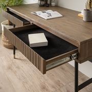 HAMILTON Study Desk Solid Acacia Wood 140cm - Toffee gallery detail image