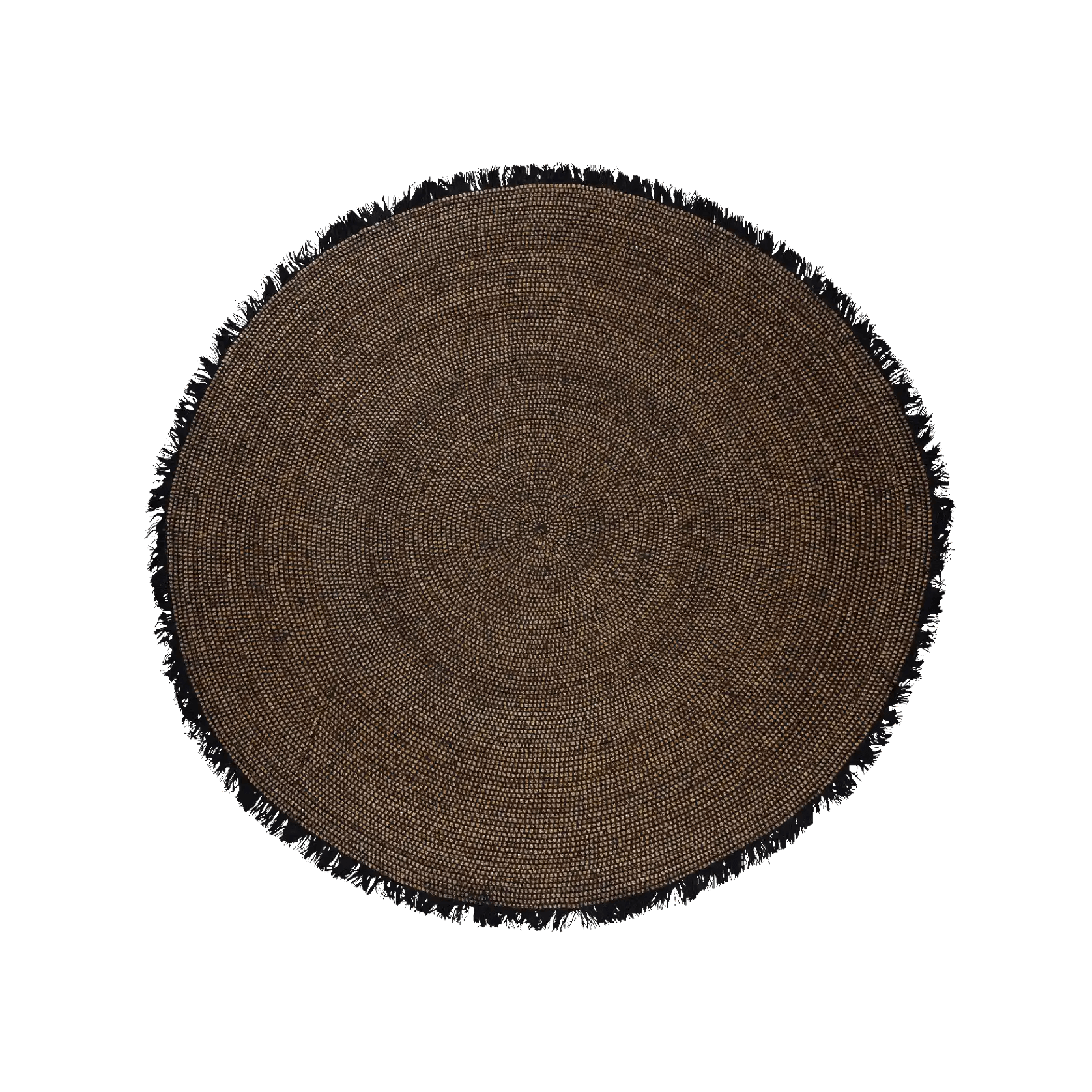Tribe Home Reef Rug - Black | Round gallery detail image