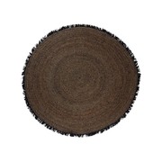 Tribe Home Reef Rug - Black | Round gallery detail image