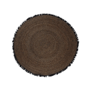 Tribe Home Reef Rug - Black | Round gallery detail image