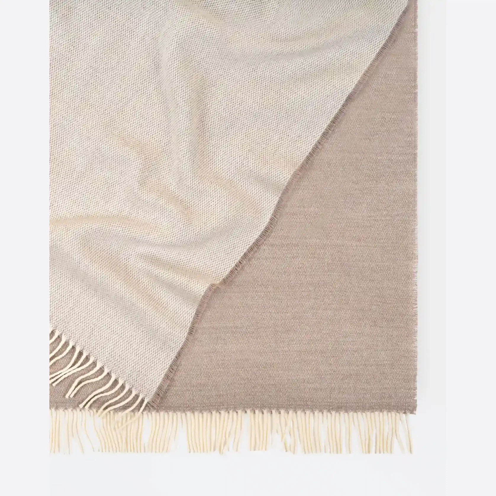Weave Harris Merino Lambswool Throw - Natural gallery detail image
