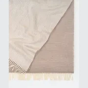 Weave Harris Merino Lambswool Throw - Natural gallery detail image