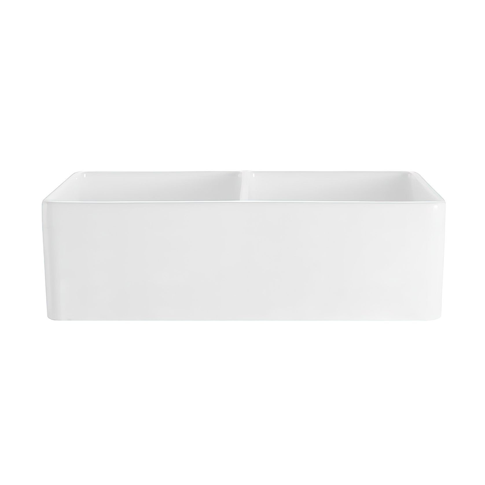Hartley Double Farmhouse Fireclay Sink | Gloss White gallery detail image