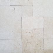 12mm Ivory Travertine French Pattern Tiles  - Tumbled gallery detail image