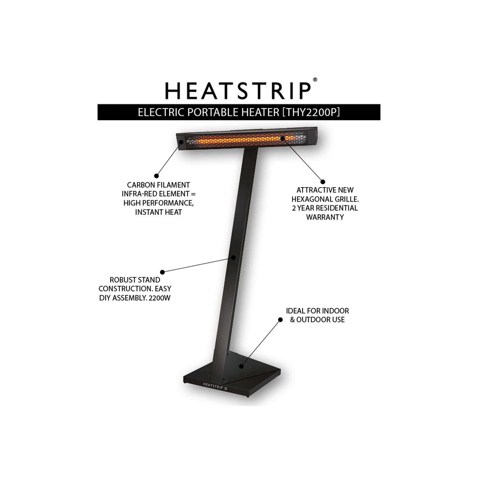 Heatstrip Intense Portable Electric Heater gallery detail image