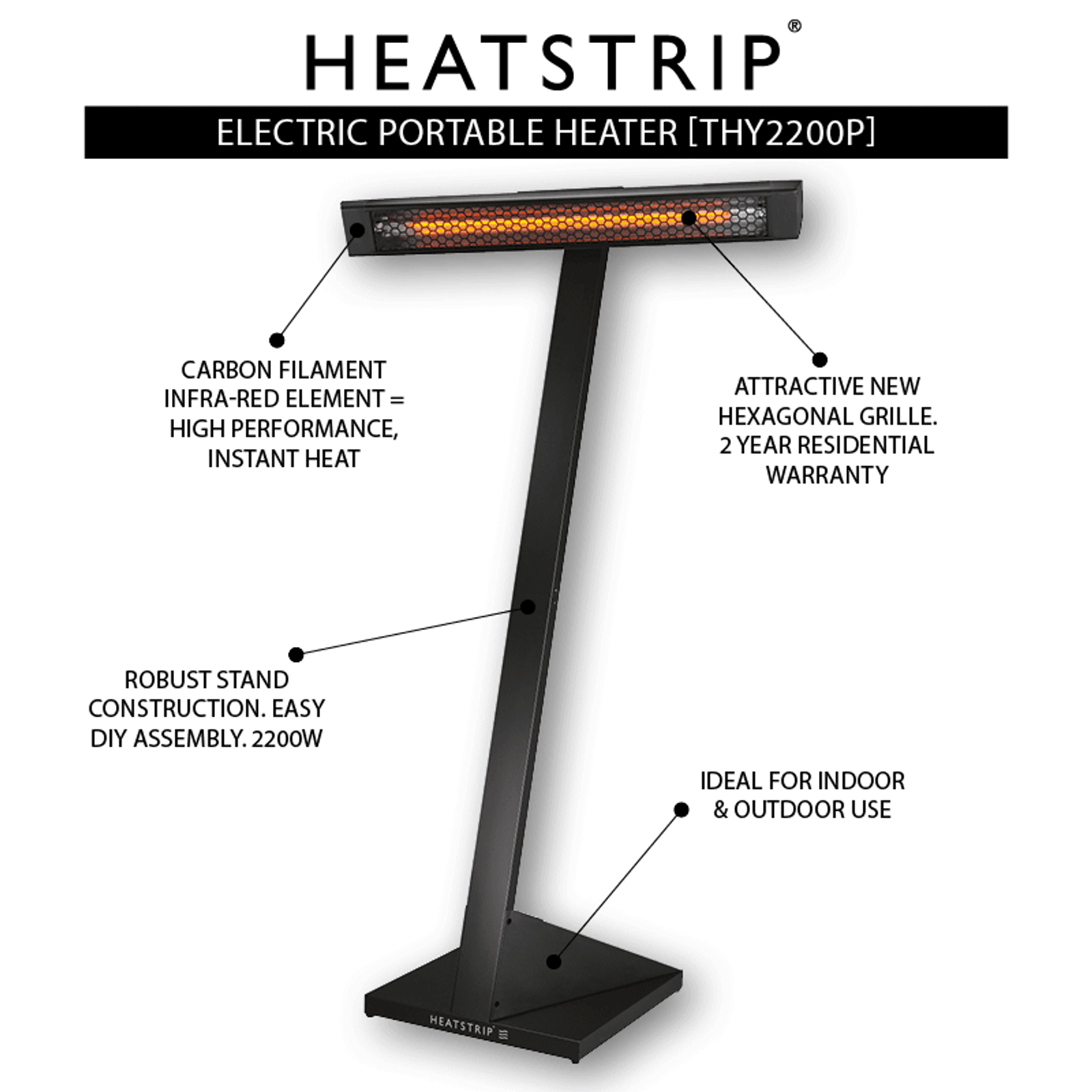Heatstrip Intense Portable Electric Heater gallery detail image