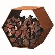 Hexagon 850 Corten Wood Stacker gallery detail image