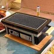 Hibachi Tabletop BBQ Grill With Skewer Rack - Rectangle gallery detail image