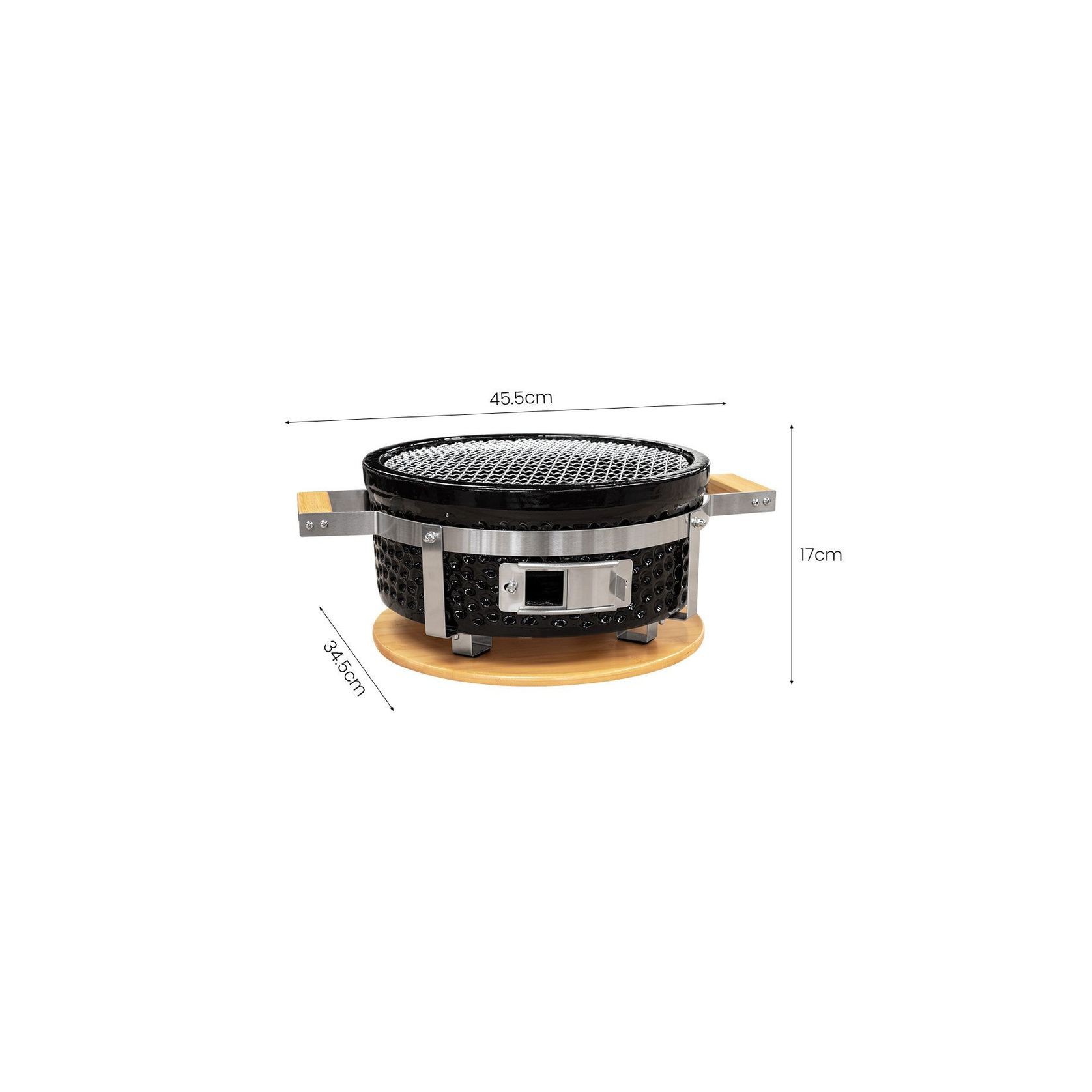 Hibachi Tabletop BBQ Grill with Searing Plate & Oil Tray - Round gallery detail image