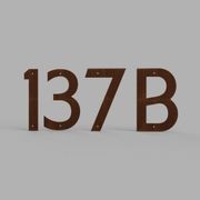 Extra Large Corten Steel House Numbers "Highway" (500 mm) gallery detail image
