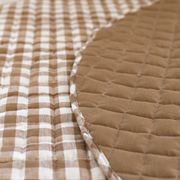 100% French Flax Linen Playmat (Reversible)- Ginger Gingham/Ginger gallery detail image