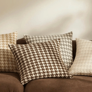 Weave Home Giovanni Cushion - Salt | Bouclé Houndstooth gallery detail image