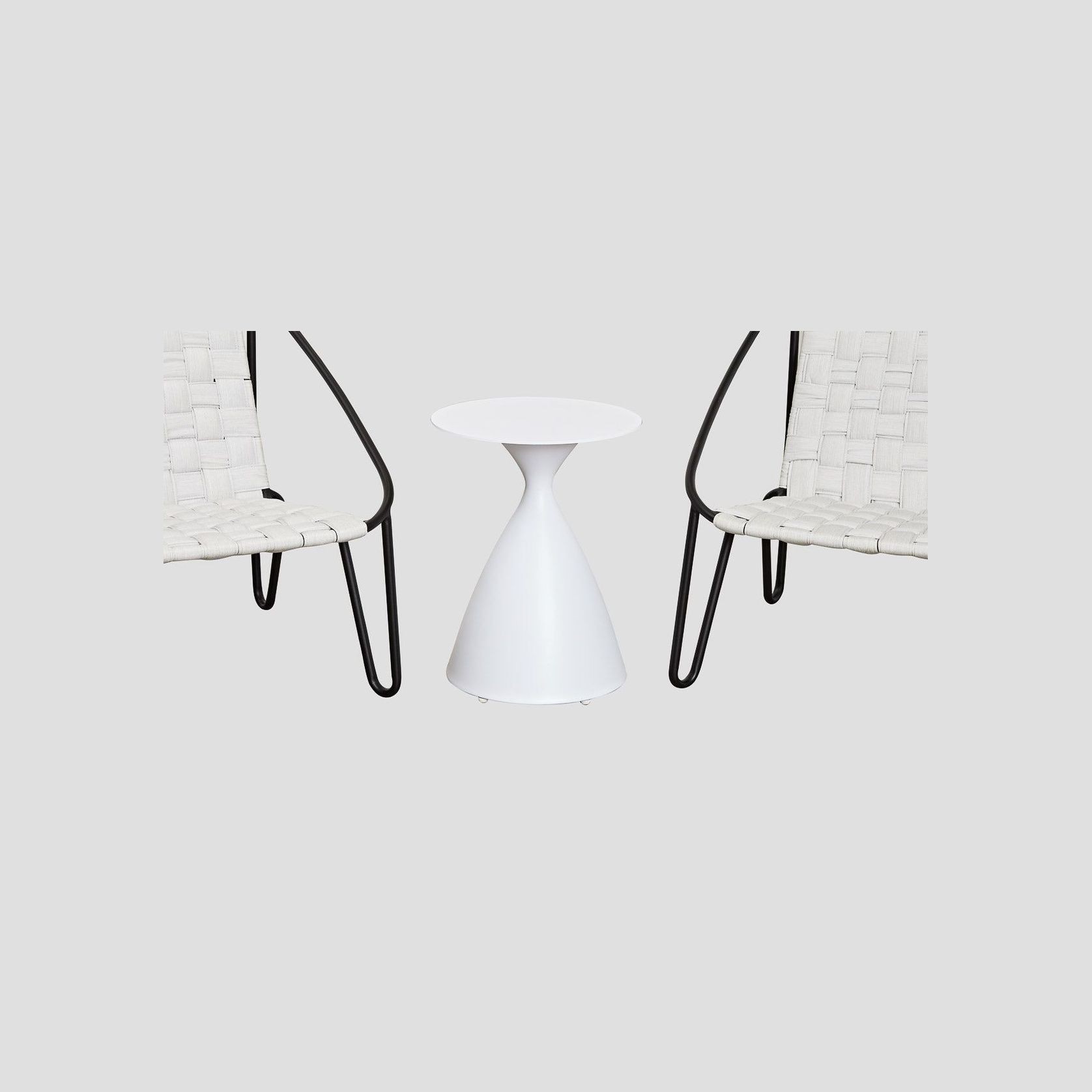 Hourglass Aluminium Side Table gallery detail image