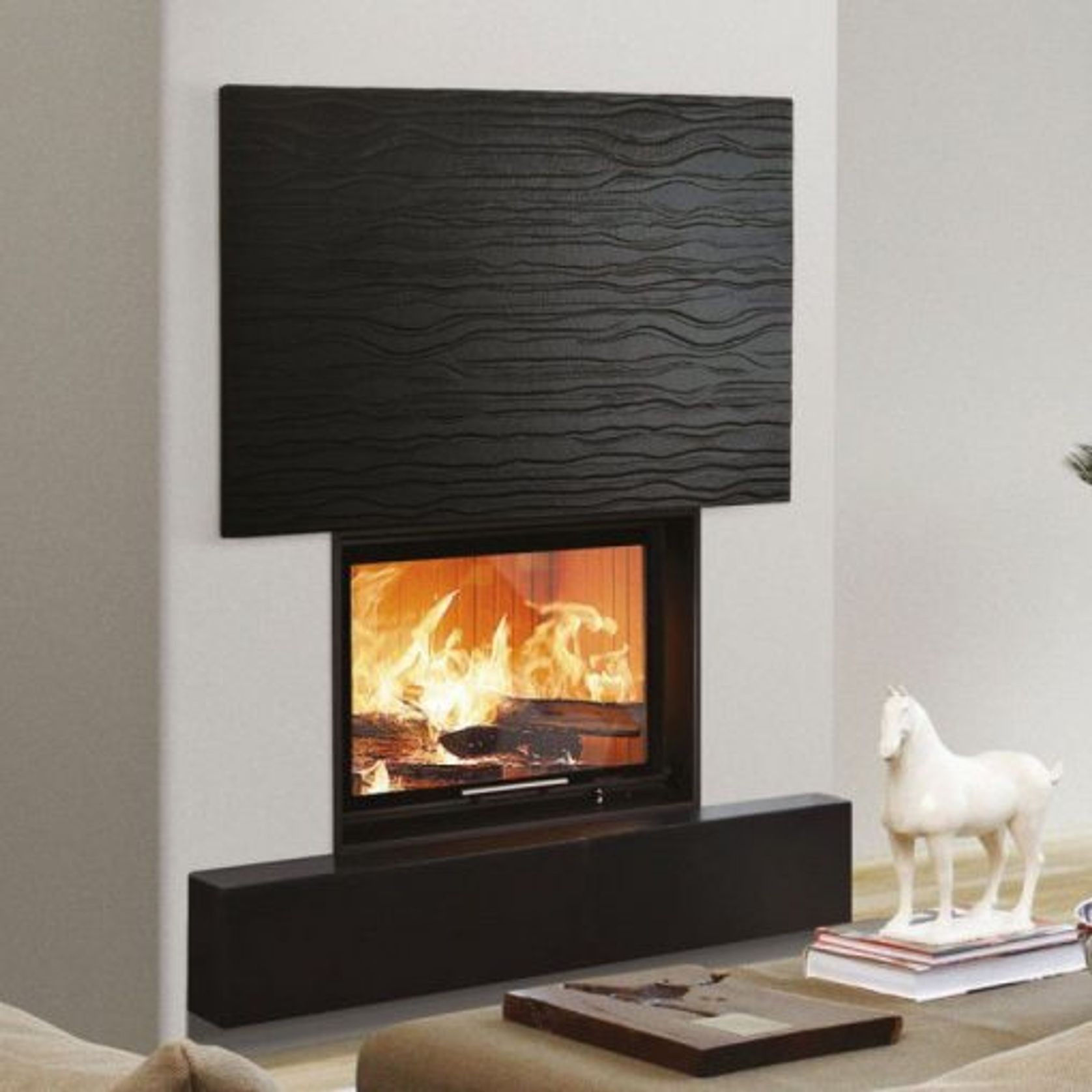 Hoxter Heka 78 Single Sided Insert Wood Fireplace gallery detail image