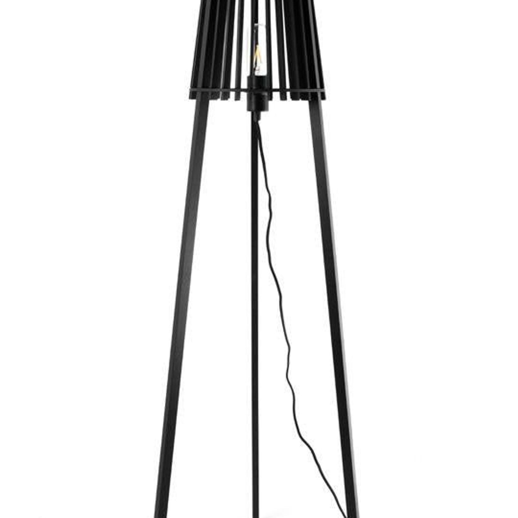 Fidel Timber Floor Lamp 1.3M - Black gallery detail image