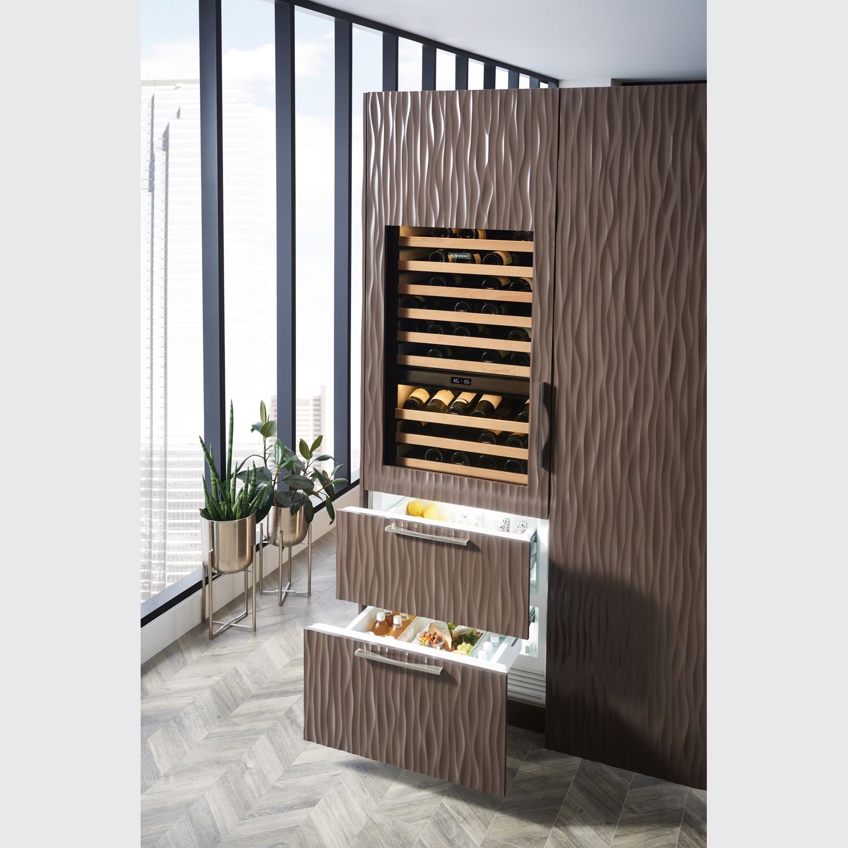 Wine Storage with Refrigerator Drawers 76cm gallery detail image