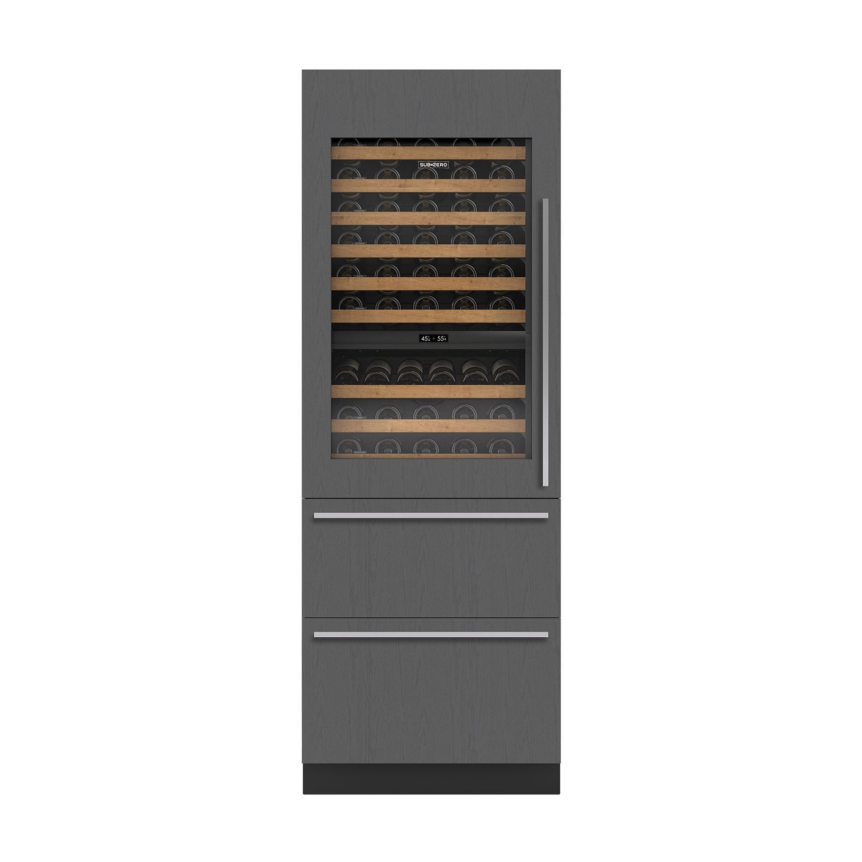 76cm Designer Wine Storage with Refrigerator Drawers gallery detail image