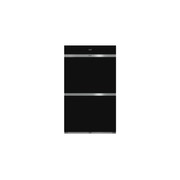 Wolf M Series Contemporary Double Oven Black Glass 76cm gallery detail image