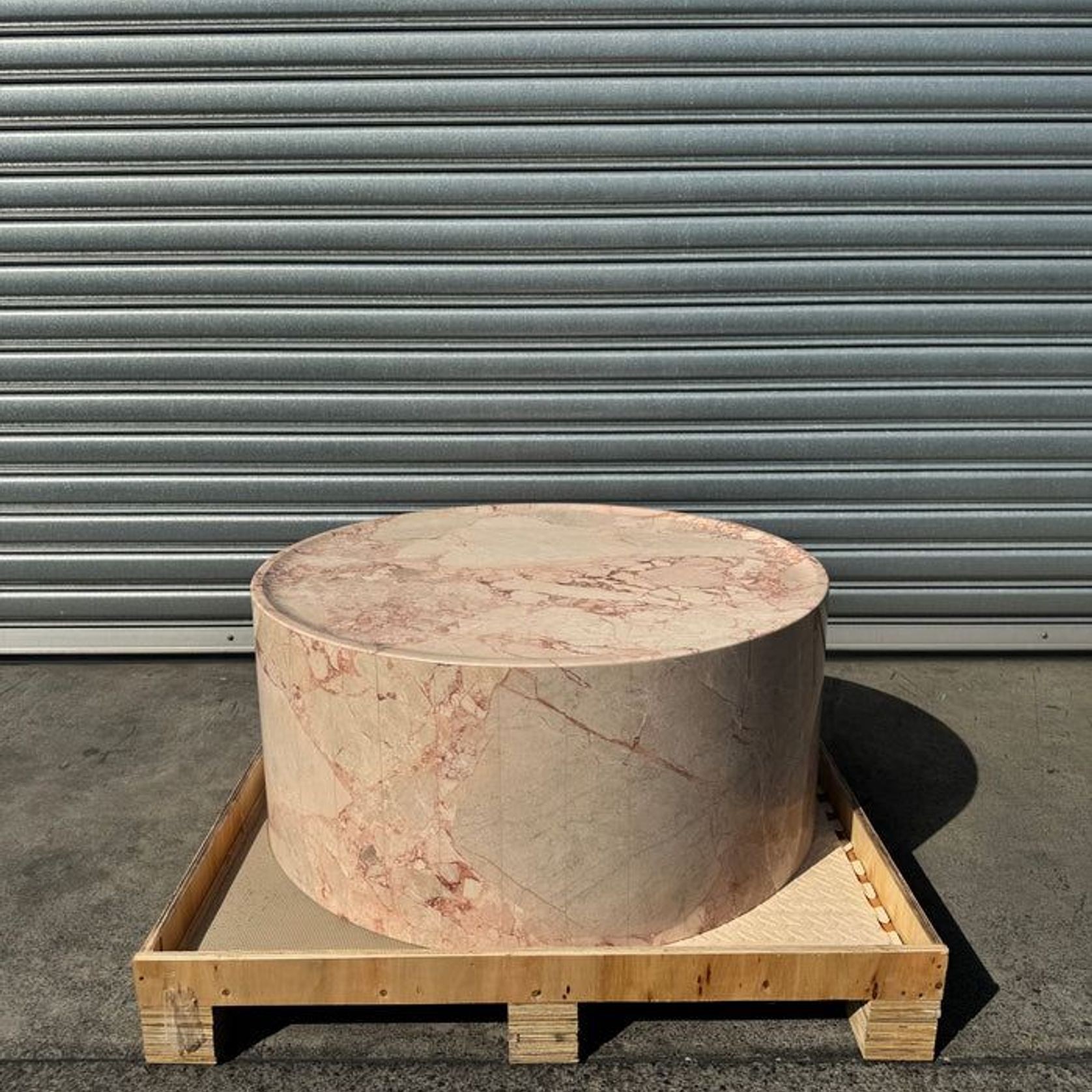 Rounded Coffee Table - Pearl Pink Blush Marble | Natural Stone Co. gallery detail image