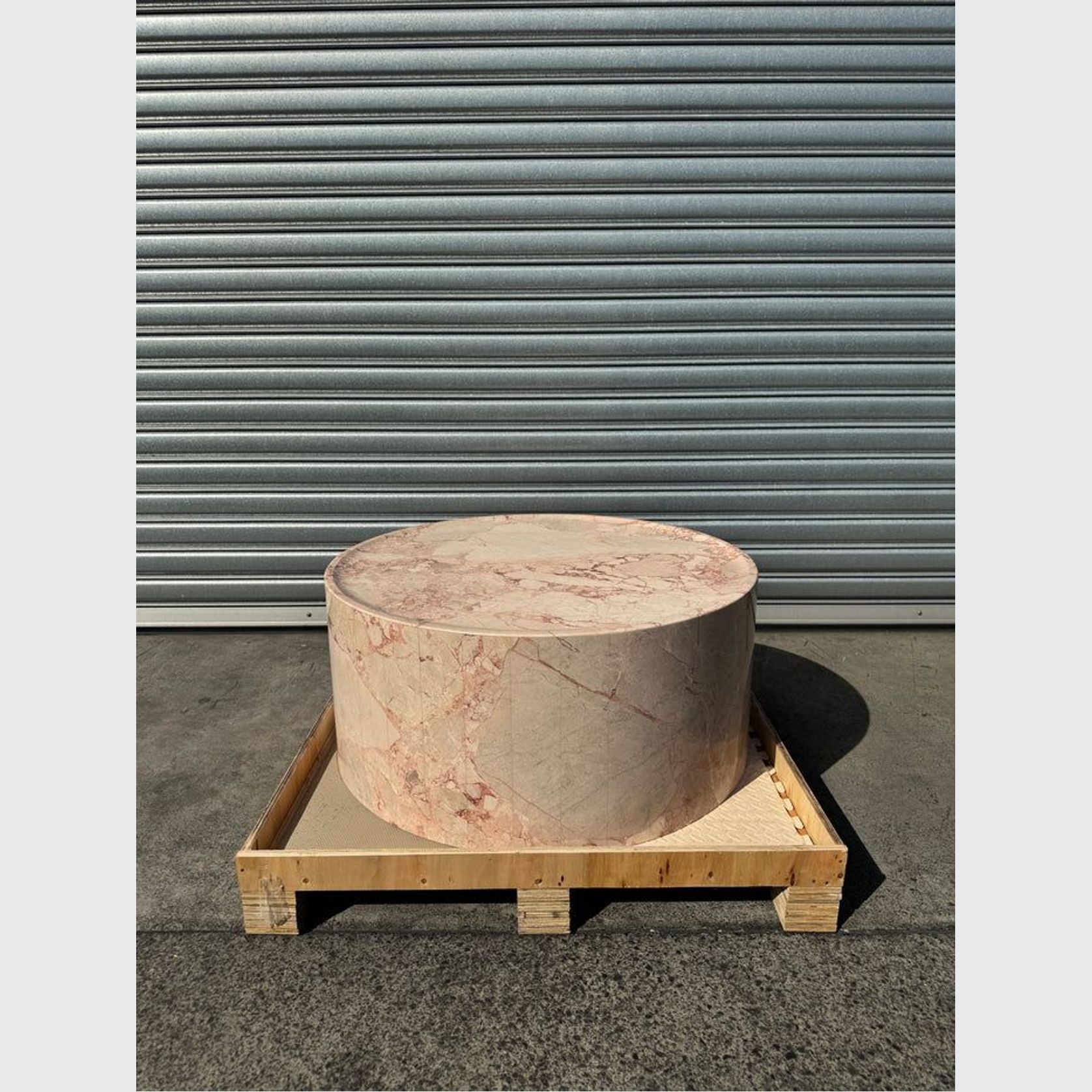 Rounded Coffee Table - Pearl Pink Blush Marble | Natural Stone Co. gallery detail image