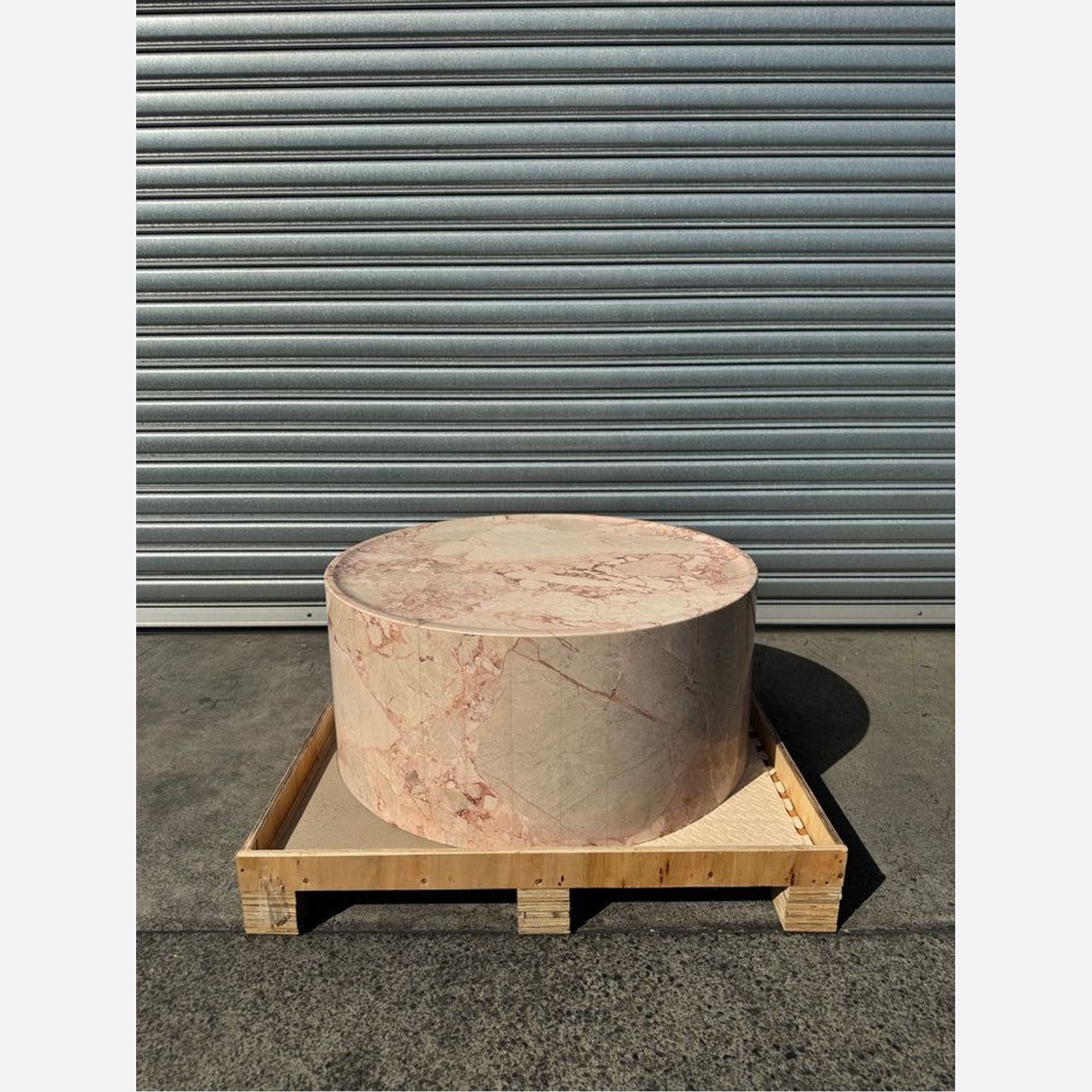 Rounded Coffee Table - Pearl Pink Blush Marble | Natural Stone Co. gallery detail image