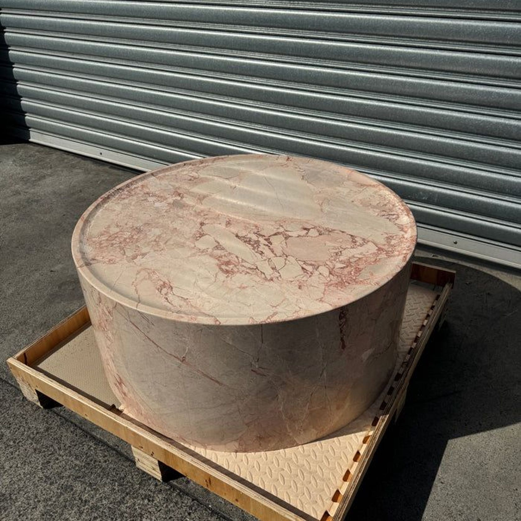 Rounded Coffee Table - Pearl Pink Blush Marble | Natural Stone Co. gallery detail image