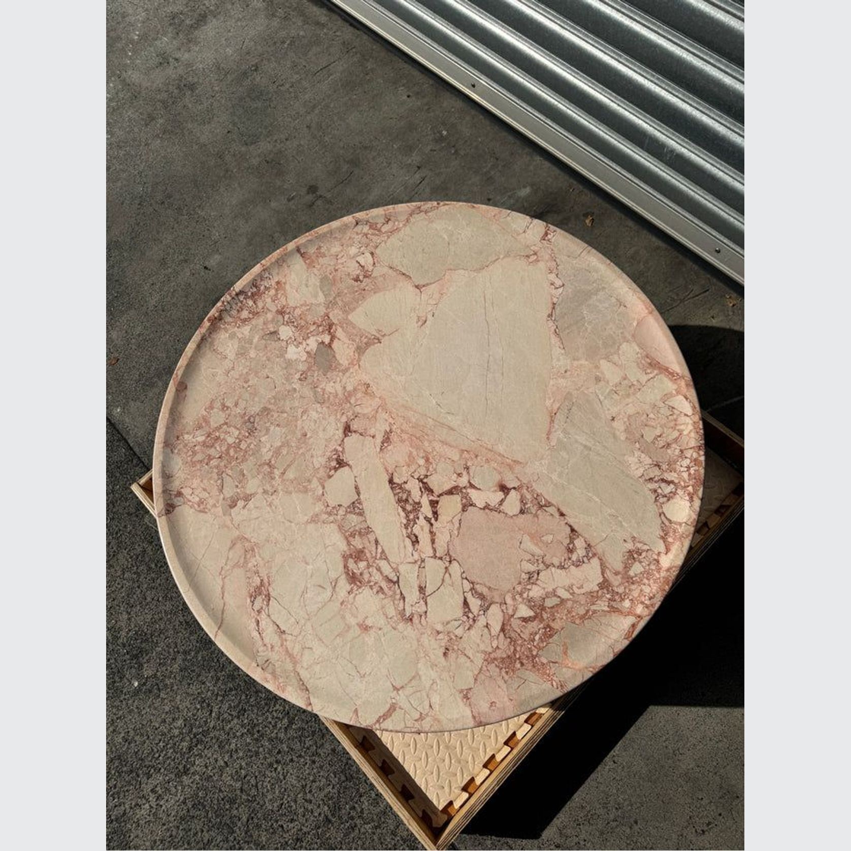 Rounded Coffee Table - Pearl Pink Blush Marble | Natural Stone Co. gallery detail image