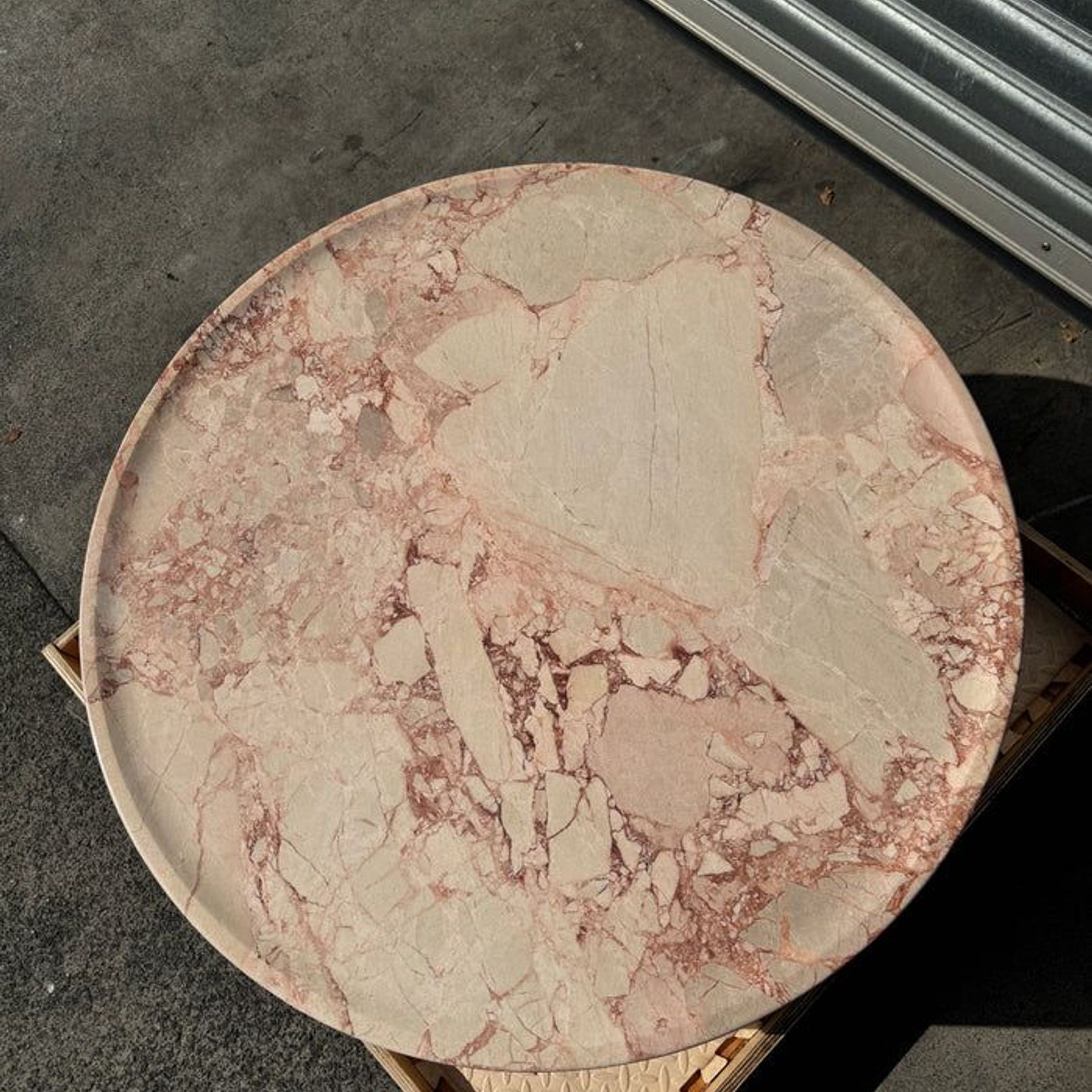 Rounded Coffee Table - Pearl Pink Blush Marble | Natural Stone Co. gallery detail image