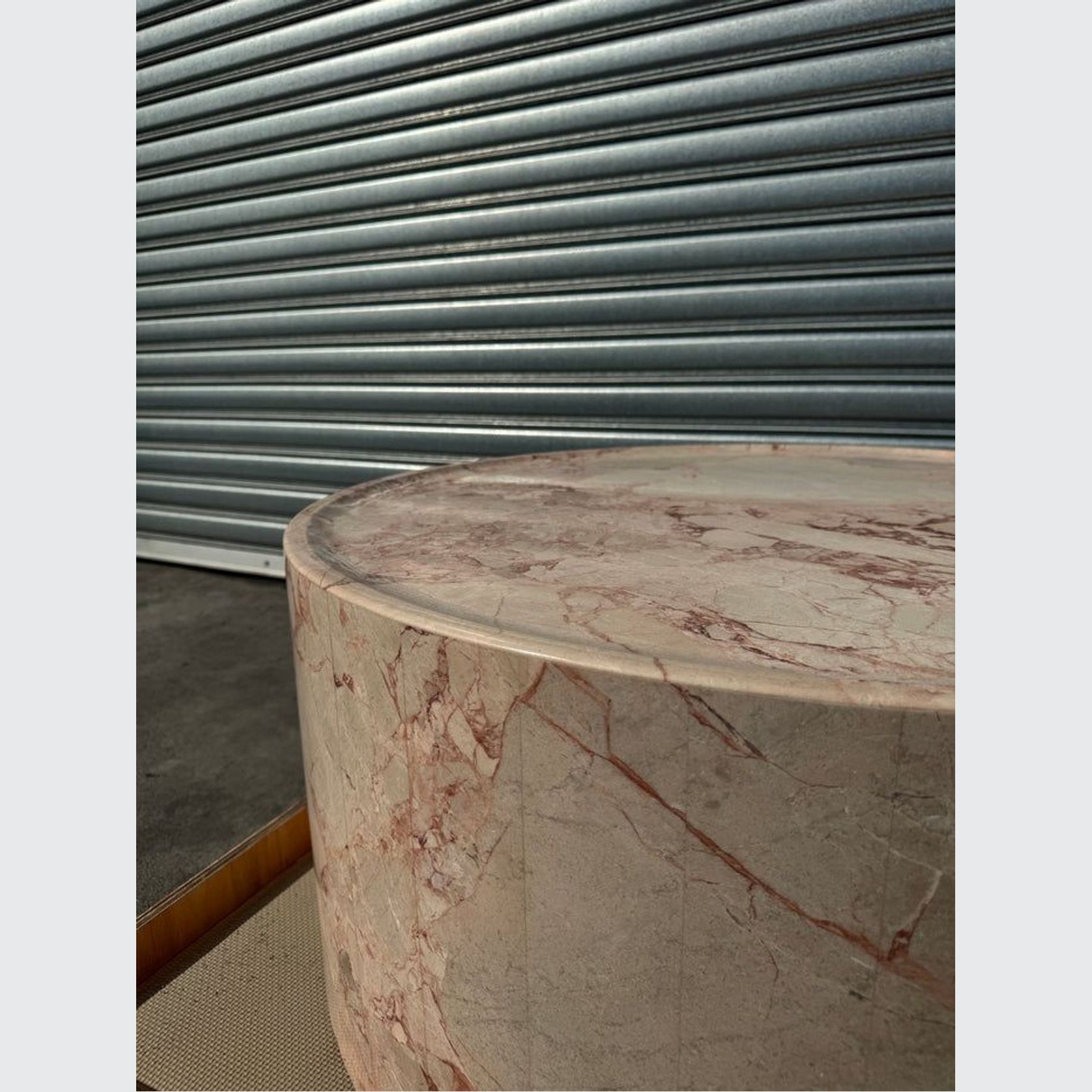 Rounded Coffee Table - Pearl Pink Blush Marble | Natural Stone Co. gallery detail image